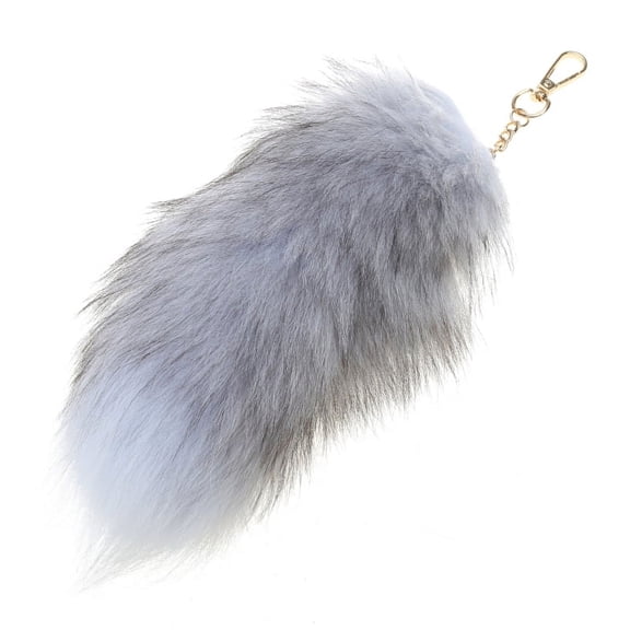 Elegant Foxes Furs Tail Tassels Keychain Handbag Pendant Keyring Purse Bag Decorations Car Keyring Gift for Women Girls
