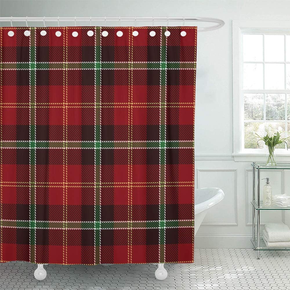 PKNMT Tartan Red Black Yellow Green and White Plaid Flannel Patterns