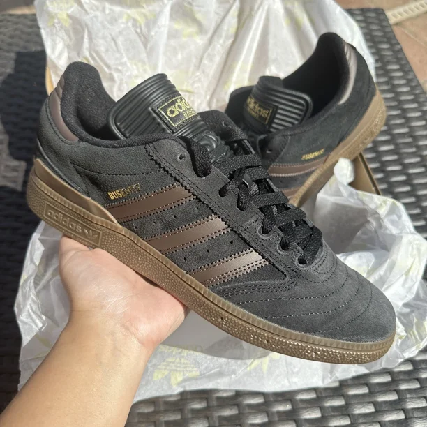 Adi-das Busenitz Pro Black Brown Gum Men's Athletic Shoes IE3095 Size 5