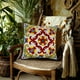 thumbnail image 4 of Funda de almohada floral bordada | Funda de cojín decorativa para sofá, sillón o sala de estar | Funda de almohada de lino con cremallera invisible, 4 of 6
