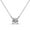 White, variant on Amour Asscher Cut Solitaire Pendant Necklace 18k Rose Gold Plated | Birthday Gift for Women