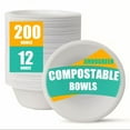 thumbnail image 1 of Cuencos de papel compostables JINVOGREEN 12 oz (200 unidades) blancos, 1 of 9