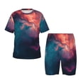 thumbnail image 1 of Balery Cosmic Paint Swirl Conjunto de Pijama Infantil de Manga Corta con Estampado – Ropa de Dormir de Algodón Suave-Small, 1 of 5