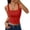 Red -BX27, variant on Womens Double Lined Square Neck Tank Tops Crop Basic Summer Going Out Sleeveless Backless Shirt Red M