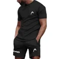thumbnail image 2 of Ropa deportiva de tenis transpirable para hombre, ropa deportiva de verano para exteriores, ropa de entrenamiento de bádminton, camiseta suelta para correr, traje de manga corta, 2 of 5