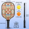 thumbnail image 4 of Pickleball Paddles Set,Pioneer Flower Floral Print Pattern Fiberglass Surface Pickleball Racket Set with 2 Indoor Outdoor Pickleball Balls and Pickleball Bag,Pickle-ball Equipment, 4 of 6
