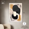 thumbnail image 5 of Milk Butterscotch And Dark Chocolate Brown Earthy Abstract Canvas Wall Art by Art Remedy, White Floater Frame, 36"x54", 5 of 7