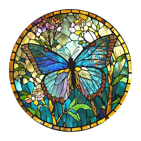 

VBVC Hanging Wreath Colorful Circular Wall Decoration Window Decoration Festival Decorations 16 * 16* 0.4Cm
