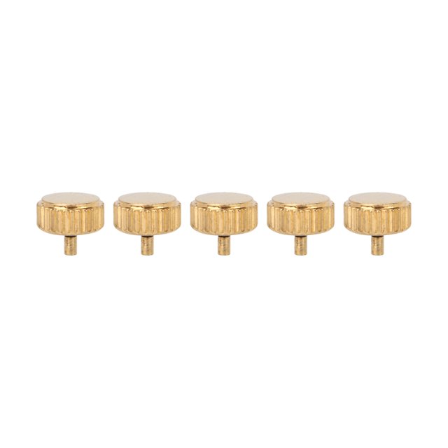 5 Pcs Professional Watch Crown Parts Gold Steel Wrist Watch Repairing Tool Kit For Watchmaker5.5mm