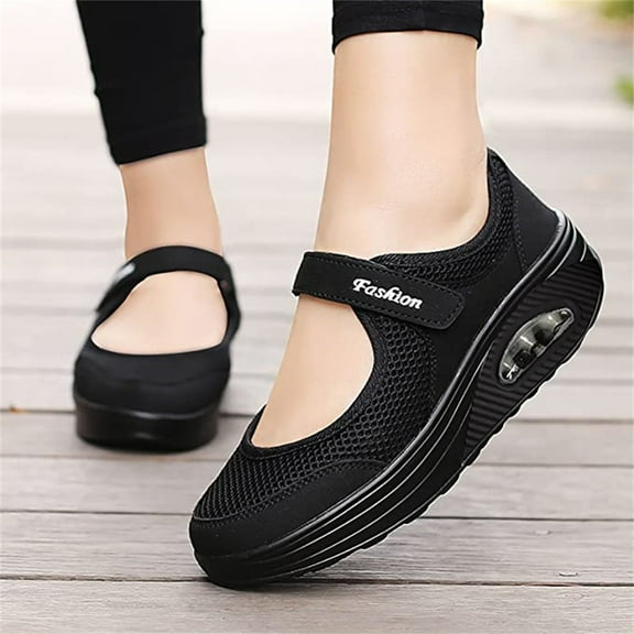 Shoes for Women Dressy Casual,Sandals for Women Lightweight Comfortable Platform Walking Closed Toe Slip On Wedge Sandal