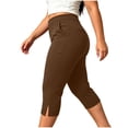 thumbnail image 3 of Zulora Women's High Waist Cropped Jogger Yoga Pants with Side Split Hem Sweat Wicking Fabric Slim Fit Active Trousers for Gym Walking Travel and Daily Casual Everyday Wear All Season, 3 of 9