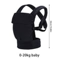 thumbnail image 3 of Saco de dormir suave negro para bebés, de 3,2 a 20 kg, envoltura ajustable y acogedora con soporte lumbar para recién nacidos y niños pequeños, 3 of 6