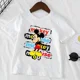 thumbnail image 3 of Linda camiseta de algodón para niños con estampado de Minnie Mickey Mouse, camisetas blancas de manga corta de verano, camisetas Harajuku para niños y niñas, ropa de bebé de Disney, 3 of 5