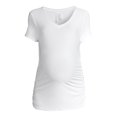 thumbnail image 2 of Time and True Women's Maternity Short Sleeve V-Neck T-Shirt, 2 of 6