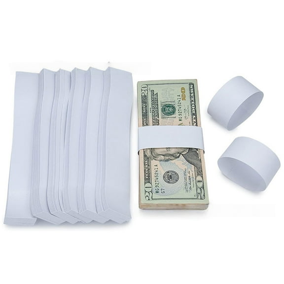 300 Pcs Money Paper Ribbons Adhesive Money Bands Blank Cash Band Straps