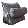 thumbnail image 1 of Almohada de lectura con forma de cuña para cama, cojín grande para respaldo de adulto con bolsillos, 1 of 5