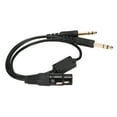 thumbnail image 4 of Adaptador de cable de doble enchufe XLR a GA para auriculares Airbus, adaptador para auriculares de aviación de 5 pines., 4 of 14