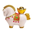 thumbnail image 1 of Figura de caballo Mini figura Feng Shui Decoración Regalos Miniatura Caballo de resina moderno Lingote de oro, 1 of 9