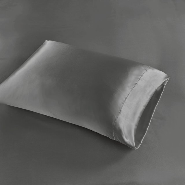 Madison Park Satin Wrinkle-Free Luxurious 6-Piece Sheet Set Grey Full