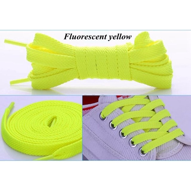 1 par de cordones de zapatos gruesos clásicos, cordones de zapatos planos sólidos para atletismo, cordones de zapatillas para correr, zapatos, botas, cordones de 0,8 CM de ancho, cordón de 140cm Gao Jinjia LED