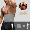 thumbnail image 4 of QRIC Men's Waist Trainer Sauna Workout Waist Trimmer Seamless Compression Waist Band for Weight Loss Sauna Slimming Waist Band Cincher for Running, Gym, Sports, Workout, 4 of 6