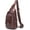 Brown, variant on BULLCAPTAIN Leather Sling Bag for Men Multi-pocket Crossbody Chest Bag Travel Casual Shoulder Backpack