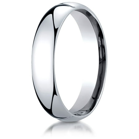 Palladium 5mm Slightly Domed Standard Comfort-fit Ring