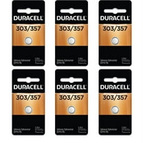 6 Pcs Duracell 357/303 LR44 A76 PX76 SR44W/SW AG13 Silver Oxide Battery