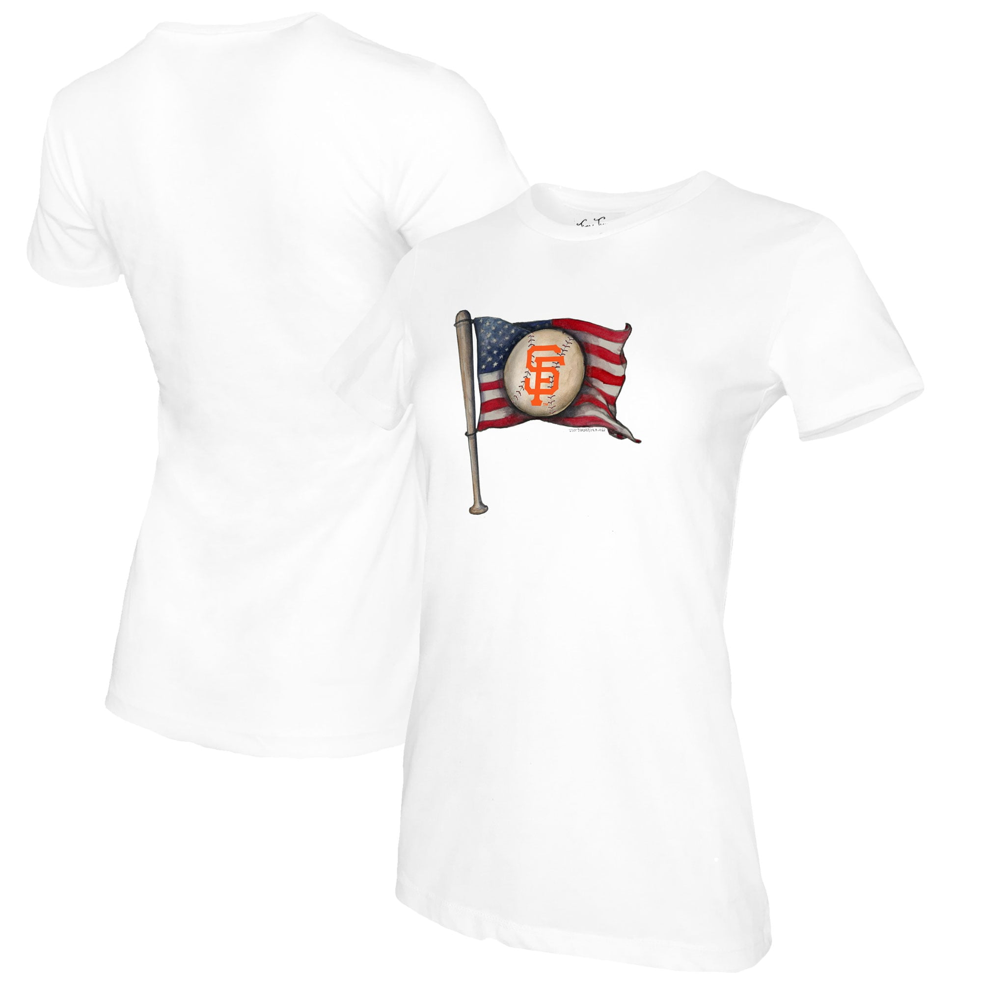 Flag Sf Giants Shirts For Girls White San Francisco Giants
