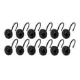 thumbnail image 2 of 12 Piece Set - Matte Black Heavy Duty Shower Button Curtain Hooks Rings Rustproof Metal, 2 of 2