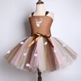 thumbnail image 2 of Falda corta de reno linda y de moda, falda abullonada de malla hecha a mano para niños, vestido de niña navideña con diadema, 2 of 5