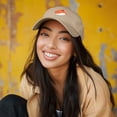 thumbnail image 4 of Dalix Salmon Nigiri Embroidered Sushi Cotton Dad Hat Baseball Cap Adjustable Womens in Khaki, 4 of 5