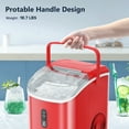 thumbnail image 3 of Auseo Nugget Ice Maker Countertop , 35lbs/24H, Self-Cleaning, Ice Basket & Ice Shovel & Handle,  for Home/Office/Party, Red, 3 of 8