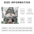 thumbnail image 5 of Chilfamy  Cute Christmas Lumber Throw Pillow Covers, Gnome Snowman Decorative Long Pillow Case Cushion Cover for Indoor Home Bedroom Sofa Couch Xmas Decor Grey 20x20in, 5 of 5