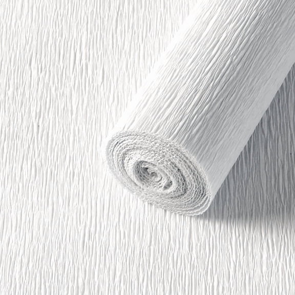 XmhyTop-A 1 Rolls Crepe Paper 250*50cm Crepe Paper Roll, Perfect for Party Decorations, Party Supplies DIY Crafts,White
