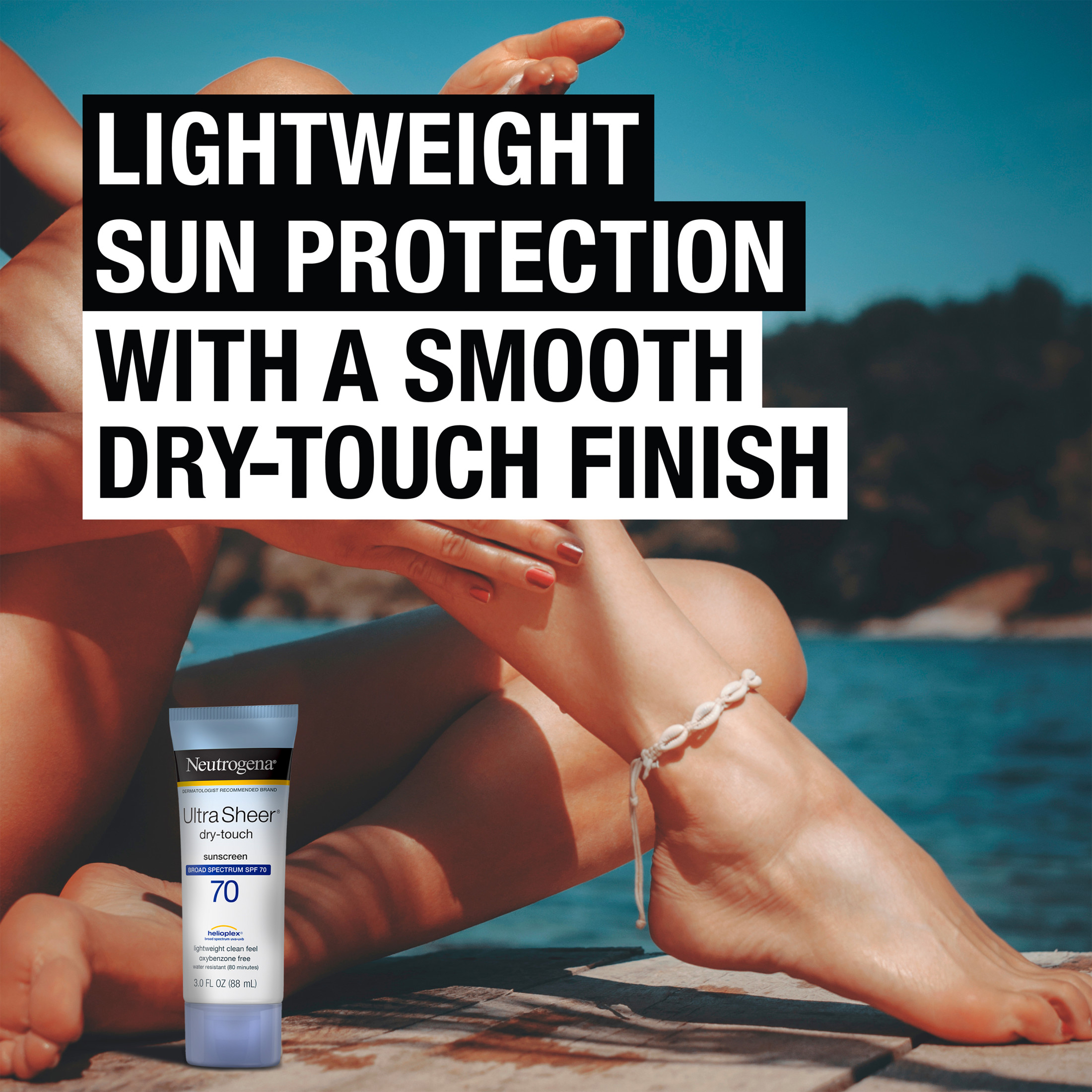 Neutrogena Ultra Sheer Dry-Touch Sunscreen Lotion, SPF 70 Face Sunblock, 3 fl oz - image 5 of 10