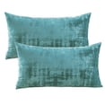 thumbnail image 3 of Home Soft Things Textured Velvet Pillow Covers (Set of 2), - North Sea - 14" x 26", 3 of 6