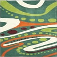 thumbnail image 6 of SAFAVIEH Soho Cheryl Abstract Wool Area Rug, Teal/Multi, 6' x 6' Round, 6 of 10