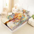 thumbnail image 4 of Homewish Colorful Gradient Life Tree Twin Sheets,Dreamy Bohemian Bedding,3pcs,1 Fitted Sheet and 1 Pillowcase, 4 of 6