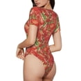 thumbnail image 2 of Fotbe Strawberry Body de Mujer con Cuello Redondo y Mangas Cortas, Sin Mangas Ajustado, Suave, Cómodo y Básico-Small, 2 of 6