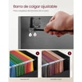 thumbnail image 5 of VASAGLE Archivador de 3 Cajon, Archivador con Cerradura, Soporte para Irora, Archivos de Tamaño A4 y Carta, Negro Tinta MOFC055B16, 5 of 5