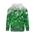 thumbnail image 3 of Sudadera con capucha para hombre, informal, con cordón, estampado navideño, deportiva, blusa de poliéster, 3 of 4