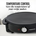 thumbnail image 3 of OVENTE Electric Crepe Maker and Pancake Griddle Cooktop with 12" Nonstick Hot Plate, Black CRM1122B, 3 of 7