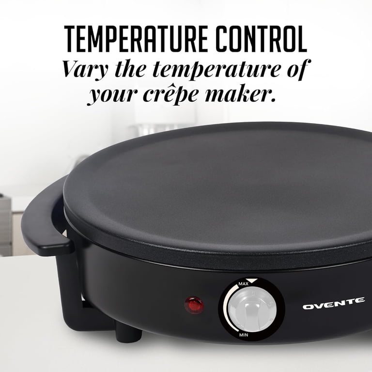 2-Burner Electric Crepe Maker & Pancake Griddle - 15.75" Non-Stick Plates, Adjustable Temp 122-572°F