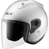 GLX DOT Open Face Motorcycle Helmet, Silver, S