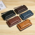 thumbnail image 5 of Yonrjhukm Large Capacity Long Men's Leather Zippered Wallet with Multiple Card Holders for Storing Phones, 5 of 5