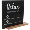 thumbnail image 6 of Raindrops Wood WiFi Password Sign for Home Hotel Restaurant Silver Display Board for Desktops 7.5 x 5.5 inches, 6 of 8