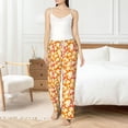 thumbnail image 5 of Uemuo Orchids Flowers Pattern Women's Wide Leg Palazzo Lounge Pants with Pockets Light Weight Loose Comfy Casual Pajama Pants-XX-Large, 5 of 9