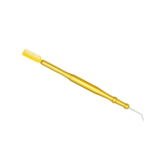 Herramienta de elevación de pestañas con peine separador de Metal de acero inoxidable, herramienta profesional de separador de pestañas, selección de Amarillo
