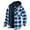 Sky Blue, variant on Autumn And Winter Men's Plaid Classic Fashion Casual Hooded Coats